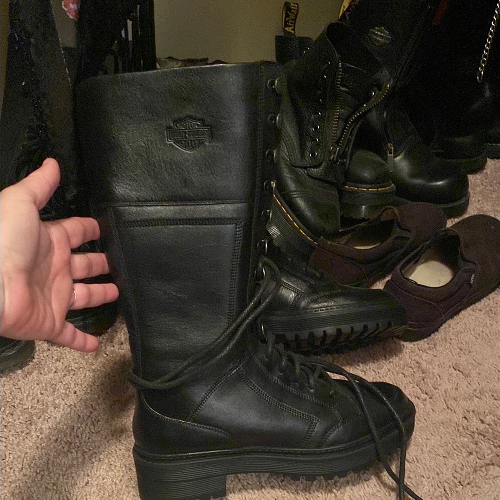 Harley-Davidson Black Leather Boots